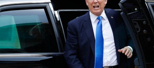 US President Donald Trump gets out of the car - Sputnik Việt Nam