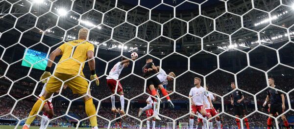 Trận đấu World Cup giữa đội tuyển Croatia và Đan Mạch - Sputnik Việt Nam