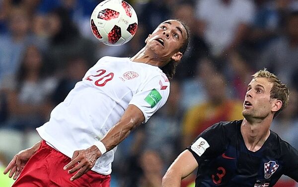 Trận đấu World Cup giữa đội tuyển Croatia và Đan Mạch - Sputnik Việt Nam