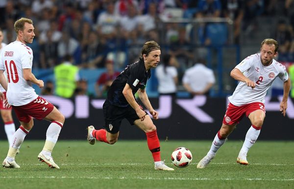 Cầu thủ Croatia Luka Modric trong khi trận đấu World Cup với đội tuyển Đan Mạch Cầu thủ Croatia Luka Modric trong khi trận đấu World Cup với đội tuyển Đan Mạch - Sputnik Việt Nam