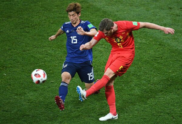 Trận đấu World Cup giữa đội tuyển Bỉ và Nhật Bản - Sputnik Việt Nam