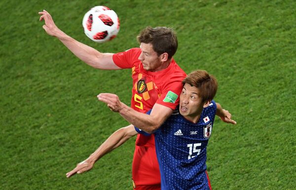 Trận đấu World Cup giữa đội tuyển Bỉ và Nhật Bản Trận đấu World Cup giữa đội tuyển Bỉ và Nhật Bản - Sputnik Việt Nam