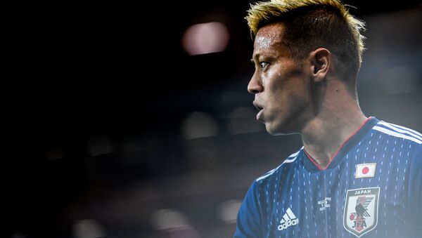 Keisuke Honda trong khi trận đấu World Cup giữa đội tuyển Bỉ và Nhật Bản - Sputnik Việt Nam