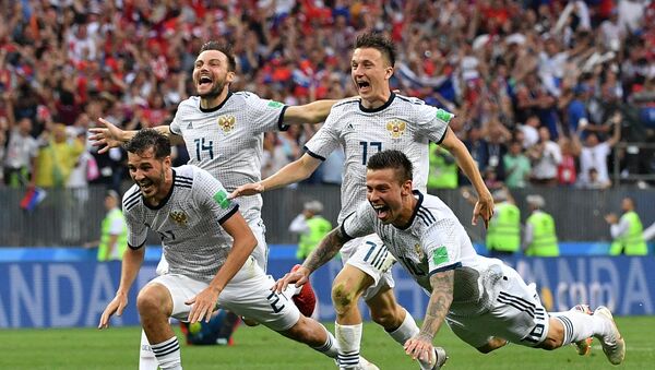 Trận đấu World Cup giữa đội tuyển Tây Ban Nha và Liên Bang Nga - Sputnik Việt Nam