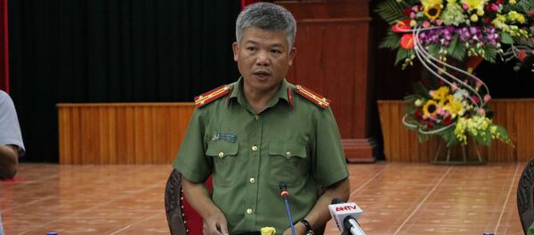 Thượng tá Trần Thanh Sơn, Trưởng phòng tham mưu Công an tỉnh Sơn La, thông tin về kết quả của các chuyên án. Thượng tá Trần Thanh Sơn, Trưởng phòng tham mưu Công an tỉnh Sơn La, thông tin về kết quả của các chuyên án. - Sputnik Việt Nam