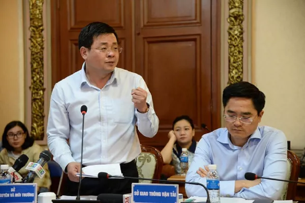 Giám đốc Sở Tài nguyên Môi trường TP.HCM Nguyễn Toàn Thắng tại buổi họp báo Giám đốc Sở Tài nguyên Môi trường TP.HCM Nguyễn Toàn Thắng tại buổi họp báo - Sputnik Việt Nam