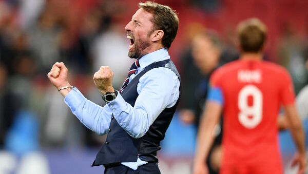 Gareth Southgate HLV trưởng của đội tuyển Anh sau trận đấu World Cup giữa đội tuyển Colombia và Anh - Sputnik Việt Nam