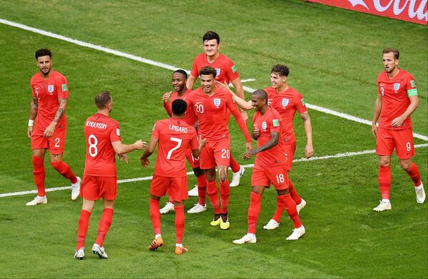 Trận đấu vòng tứ kết World Cup giữa đội tuyển Anh và Thụy Điển Trận đấu vòng tứ kết World Cup giữa đội tuyển Anh và Thụy Điển - Sputnik Việt Nam