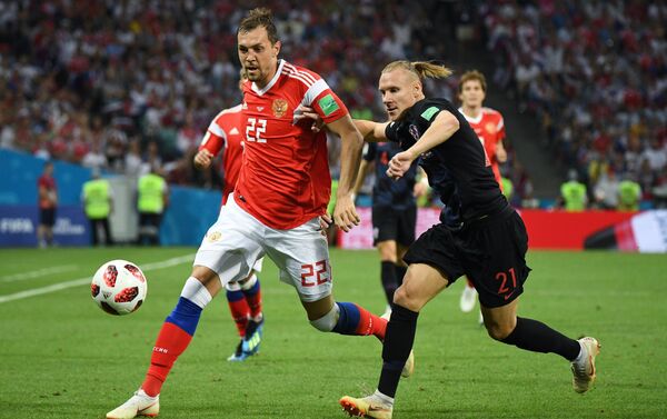 Trận đấu vòng tứ kết World Cup giữa đội tuyển Nga và Croatia - Sputnik Việt Nam