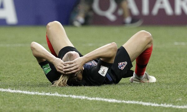 Domagoj Vida trong khi trận đấu World Cup giữa đội tuyển Croatia và Đan Mạch - Sputnik Việt Nam