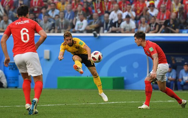 Trận đấu vòng tứ kết World Cup giữa đội tuyển Bỉ và Anh - Sputnik Việt Nam