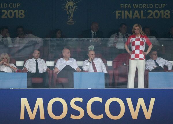 Trận đấu chung kết của FIFA World Cup giữa đội tuyển Pháp và đội tuyển Croatia - Sputnik Việt Nam