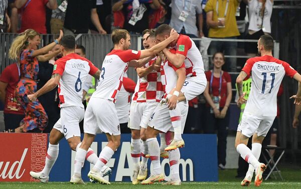 Trận đấu chung kết của FIFA World Cup giữa đội tuyển Pháp và đội tuyển Croatia - Sputnik Việt Nam