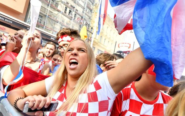 Trận đấu chung kết của FIFA World Cup giữa đội tuyển Pháp và đội tuyển Croatia - Sputnik Việt Nam