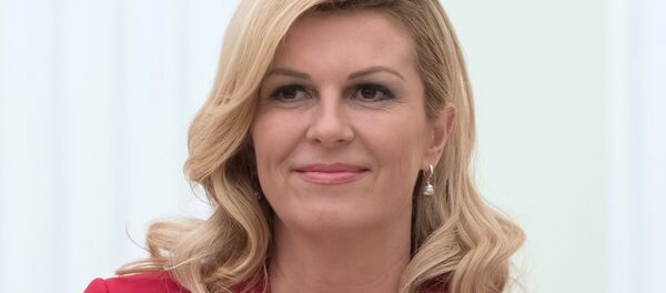 President of Croatia Kolinda Grabar-Kitarovic during a meeting with Russian President Vladimir Putin - Sputnik Việt Nam