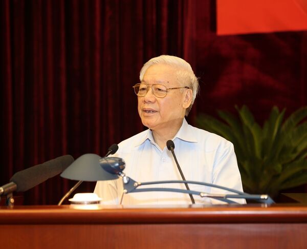 Tổng Bí thư Nguyễn Phú Trọng phát biểu chỉ đạo hội nghị.  - Sputnik Việt Nam