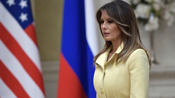 Melania Trump trong khi cuộc gặp gỡ giữa Vladimir Putin và Donald Trump - Sputnik Việt Nam