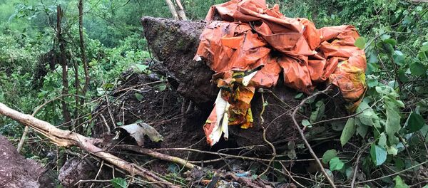 Các bộ phận của máy bay Su22 rơi tại hiện trường. - Sputnik Việt Nam