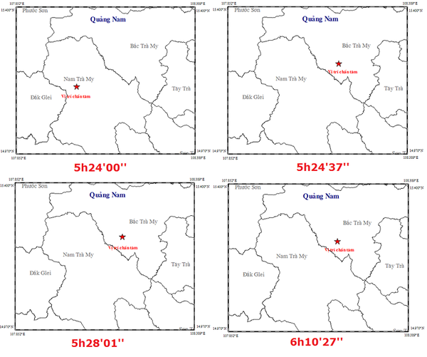 Vị trí và thời gian xảy ra các trận động đất. - Sputnik Việt Nam