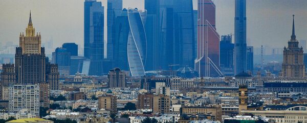 Tòa nhà chọc trời của trung tâm thương mại  Moscow-city. - Sputnik Việt Nam