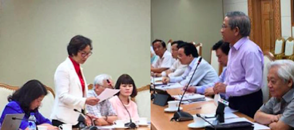 Đại biểu Quốc hội Bùi Thị An và GS Nguyễn Minh Thuyết phát biểu. - Sputnik Việt Nam