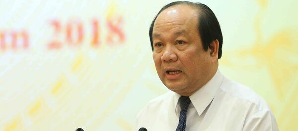 Chiều 1/8/2018, tại Hà Nội, Văn phòng Chính phủ tổ chức Họp báo Chính phủ thường kỳ tháng 7, năm 2018. Đồng chí Mai Tiến Dũng, Ủy viên Trung ương Đảng, Bộ trưởng, Chủ nhiệm Văn phòng Chính phủ, Người Phát ngôn Chính phủ chủ trì họp báo. - Sputnik Việt Nam