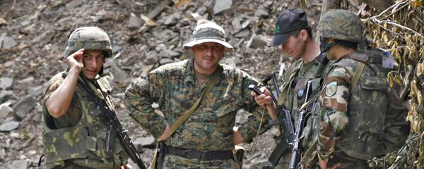 Quân nhân Gruzia trong thơi gian cuộc chiến ở Nam Ossetia, 2008 Quân nhân Gruzia trong thơi gian cuộc chiến ở Nam Ossetia, 2008 - Sputnik Việt Nam