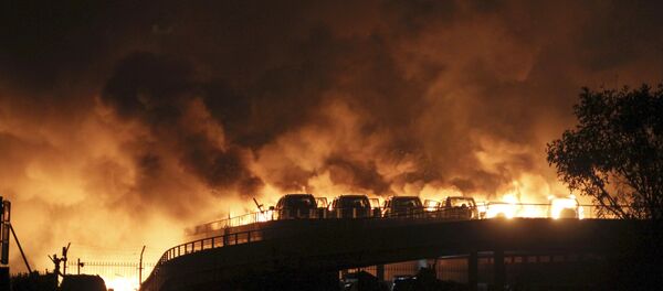 Đám cháy do vụ nổ ở Thiên Tân - Sputnik Việt Nam