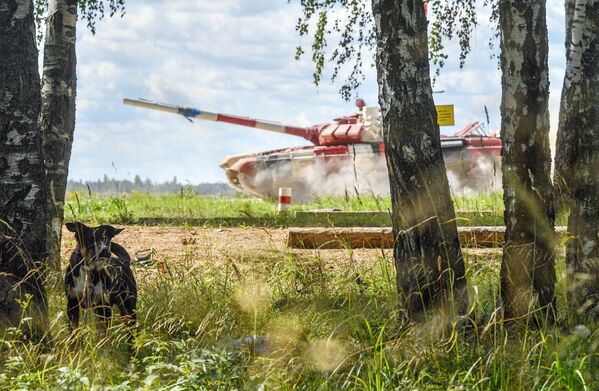 Xe tăng của đội Mông Cổ tại các cuộc thi “Tank Biathlon” tại ArMY-2018 - Sputnik Việt Nam