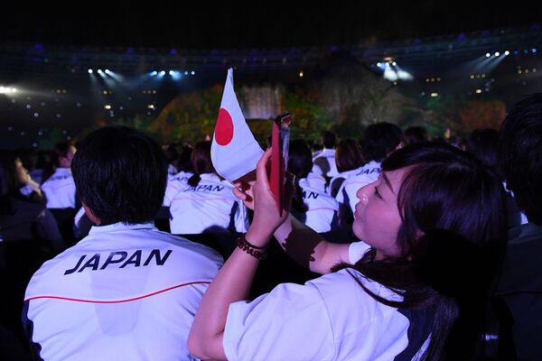 Đoàn đại biểu Nhật Bản tại lễ khai mạc Asiad 2018 ở Indonesia - Sputnik Việt Nam