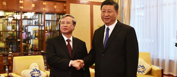 Tổng Bí thư, Chủ tịch Trung Quốc Tập Cận Bình tiếp đồng chí Trần Quốc Vượng. - Sputnik Việt Nam