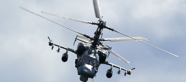 Trực thăng Ka-52 trong khi diễn đàn quân sự-kỹ thuật quốc tế thường niên Quân đội 2018 - Sputnik Việt Nam