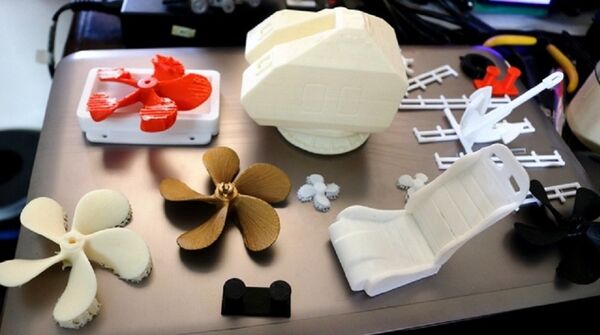 Các chi tiết trên tàu thủy mô hình được anh Tuấn tạo ra từ máy in công nghệ 3D với độ chính xác cao. - Sputnik Việt Nam