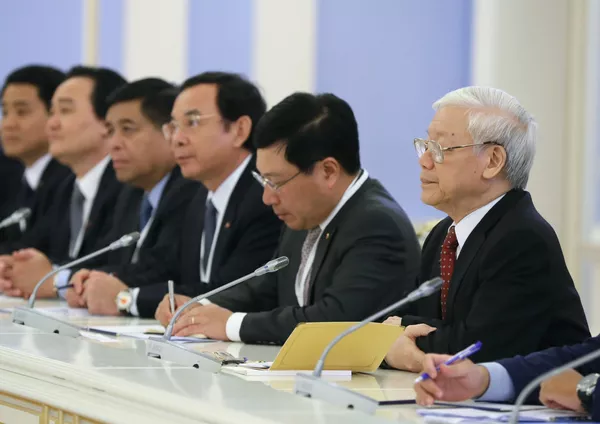 Tổng Bí thư Ủy ban Trung ương Đảng Cộng sản Việt Nam Nguyễn Phú Trọng tại cuộc gặp với Thủ tướng Nga Dmitry Medvedev Tổng Bí thư Ủy ban Trung ương Đảng Cộng sản Việt Nam Nguyễn Phú Trọng tại cuộc gặp với Thủ tướng Nga Dmitry Medvedev - Sputnik Việt Nam