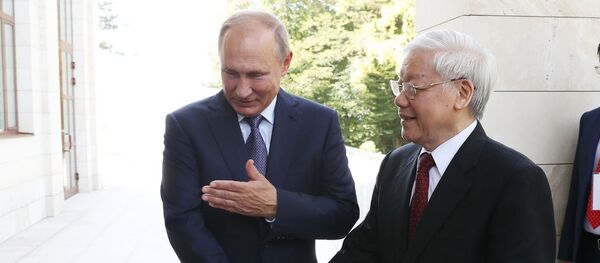 Tổng thống Nga Vladimir Putin và Tổng bí thư Nguyễn Phú Trọng Tổng thống Nga Vladimir Putin và Tổng bí thư Nguyễn Phú Trọng - Sputnik Việt Nam