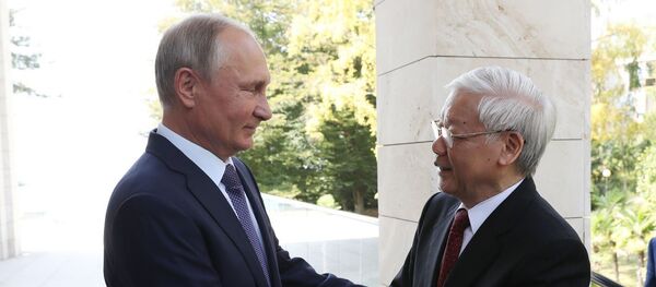 Tổng thống Nga Vladimir Putin và Tổng bí thư Nguyễn Phú Trọng Tổng thống Nga Vladimir Putin và Tổng bí thư Nguyễn Phú Trọng - Sputnik Việt Nam