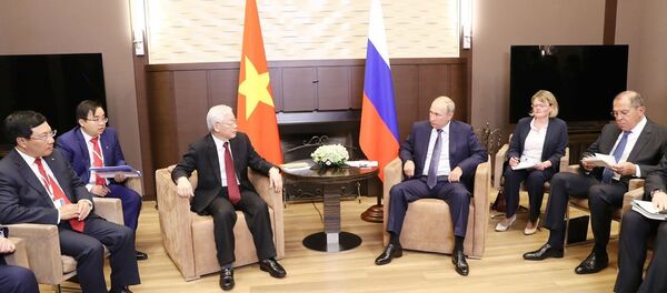 Tổng thống Nga Vladimir Putin và Tổng bí thư Nguyễn Phú Trọng - Sputnik Việt Nam