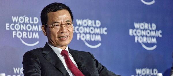 Quyền Bộ trưởng Thông tin và Truyền thông – Nguyễn Mạnh Hùng tại Diễn đàn Kinh tế Thế giới về ASEAN. Quyền Bộ trưởng Thông tin và Truyền thông – Nguyễn Mạnh Hùng tại Diễn đàn Kinh tế Thế giới về ASEAN. - Sputnik Việt Nam