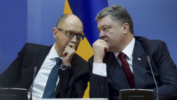 Arseniy Yatsenyuk và Peyotr Poroshenko - Sputnik Việt Nam