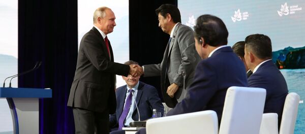 Президент РФ Владимир Путин на пленарном заседании Дальний Восток: расширяя границы возможностей IV Восточного экономического форума - Sputnik Việt Nam