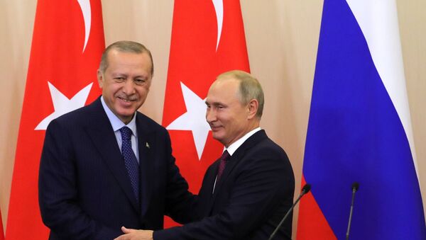  Vladimir Putin và Tayyip Erdogan  - Sputnik Việt Nam