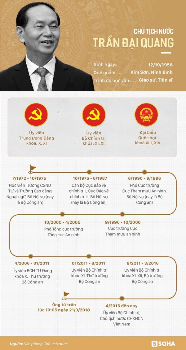 Tiểu sử cố Chủ tịch nước Trần Đại Quang - Sputnik Việt Nam