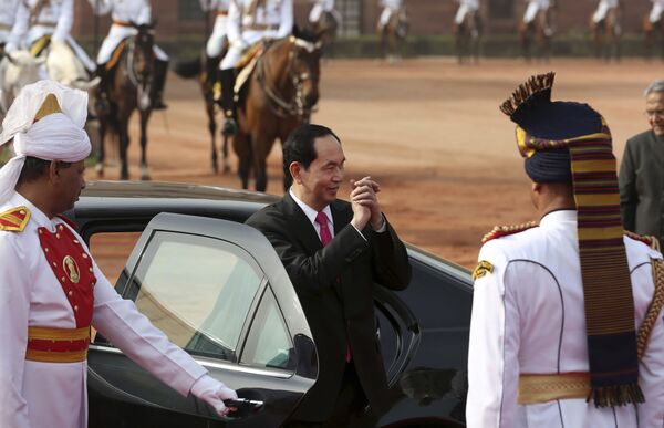 Chủ tịch nước Việt Nam Trần Đại Quang trong chuyến thăm Ấn Độ - Sputnik Việt Nam