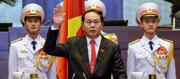 Chủ tịch nước Việt Nam Trần Đại Quang tuyên thệ trong lễ nhậm chức tại Hà Nội Chủ tịch nước Việt Nam Trần Đại Quang tuyên thệ trong lễ nhậm chức tại Hà Nội - Sputnik Việt Nam