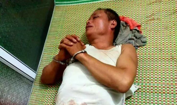 Nguyễn Văn Tiến bị bắt giữ.