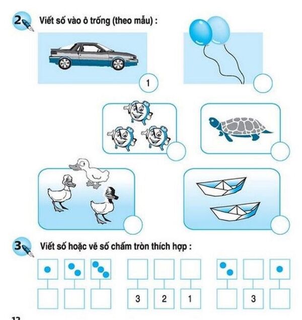 Bài trong sách giáo khoa Toán, lớp Một, trang 12 Bài trong sách giáo khoa Toán, lớp Một, trang 12 - Sputnik Việt Nam