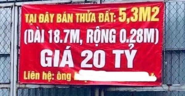 Miếng đất 5,3m2 trên đường Nguyễn Văn Huyên kéo dài được rao bán với giá 20 tỷ đồng