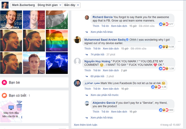 Đáng buồn thay, bình luận tục tĩu của 1 bạn trẻ Việt lại được lên top trang cá nhân của Mark Zuckerber Đáng buồn thay, bình luận tục tĩu của 1 bạn trẻ Việt lại được lên top trang cá nhân của Mark Zuckerber - Sputnik Việt Nam