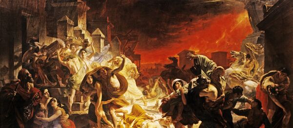 Bản sao bức tranh của họa sĩ Karl Bryulov Ngày cuối cùng của Pompei - Sputnik Việt Nam