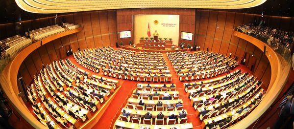 Toàn cảnh Phiên khai mạc Kỳ họp thứ sáu, Quốc hội khóa XIV. Toàn cảnh Phiên khai mạc Kỳ họp thứ sáu, Quốc hội khóa XIV. - Sputnik Việt Nam